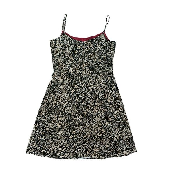 Vintage Jessica Howard Petite Black & Tan Abstract Pattern Fit & Flare Dress - Picture 2 of 11